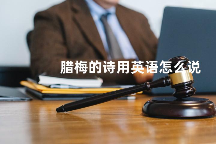 腊梅的诗用英语怎么说