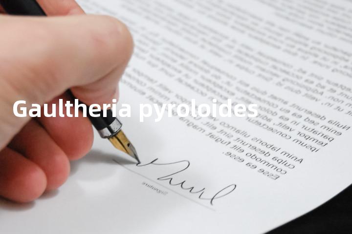 Gaultheria pyroloides单词图解，单词释义场景配图