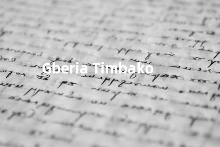 Gberia Timbako单词图解，单词释义场景配图