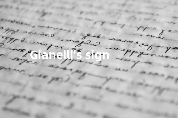 Gianelli's sign单词图解，单词释义场景配图