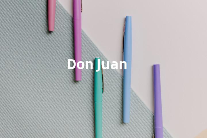 Don Juan单词图解，单词释义场景配图