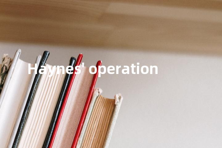 Haynes' operation单词图解，单词释义场景配图