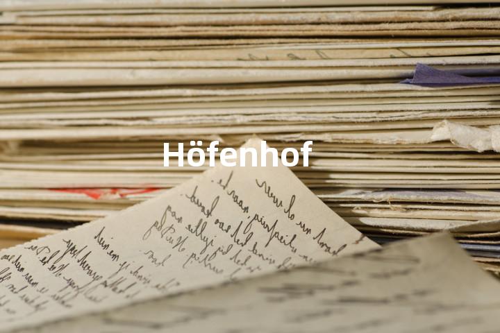 Höfenhof单词图解，单词释义场景配图