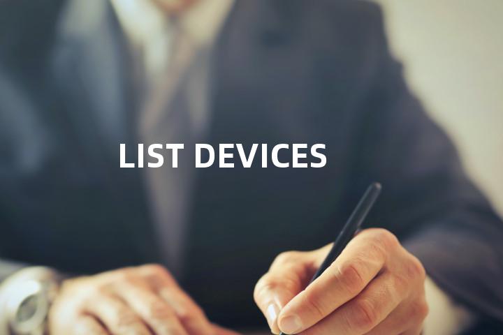 LIST DEVICES单词图解，单词释义场景配图