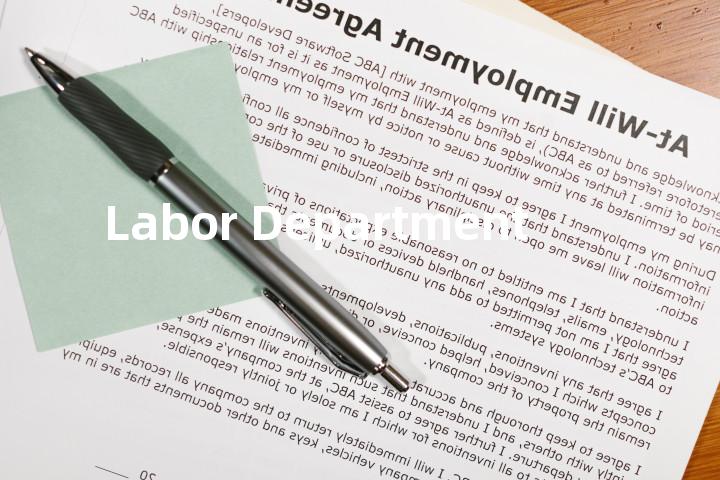 Labor Department单词图解，单词释义场景配图