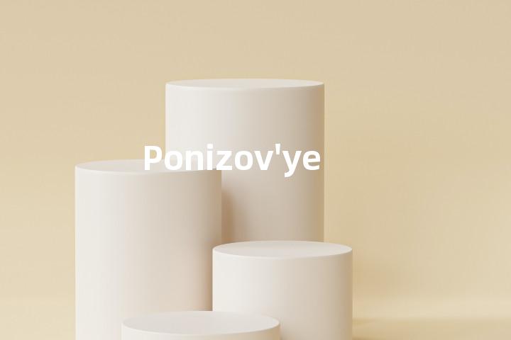 Ponizov'ye单词图解，单词释义场景配图