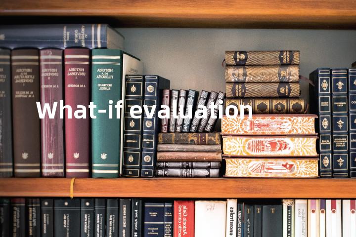 What-if evaluation单词图解，单词释义场景配图