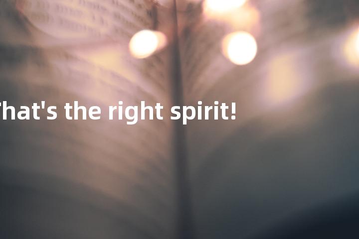 That's the right spirit!单词图解，单词释义场景配图