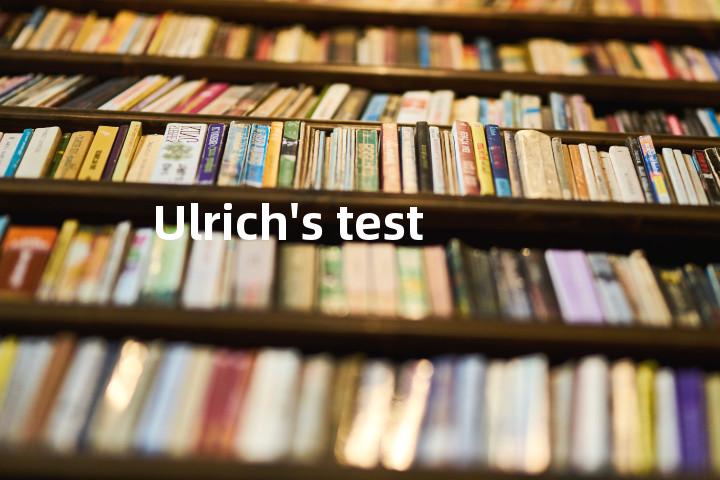 Ulrich's test单词图解，单词释义场景配图