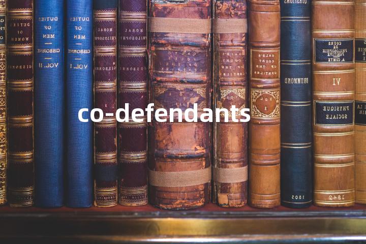 co-defendants单词图解，单词释义场景配图