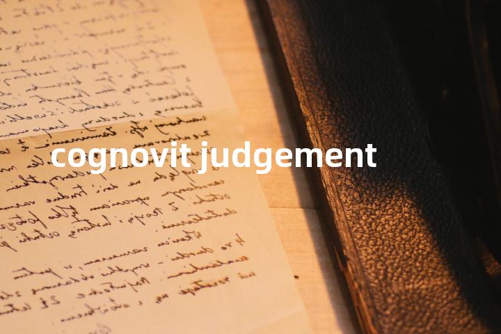 cognovit judgement单词图解，单词释义场景配图
