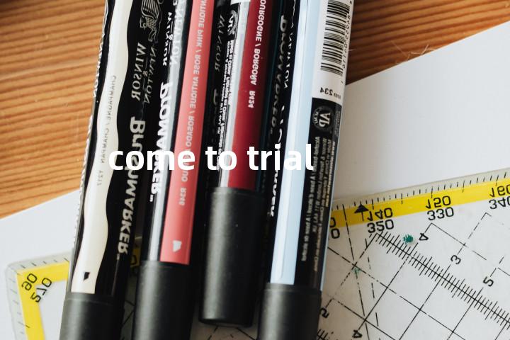 come to trial单词图解，单词释义场景配图