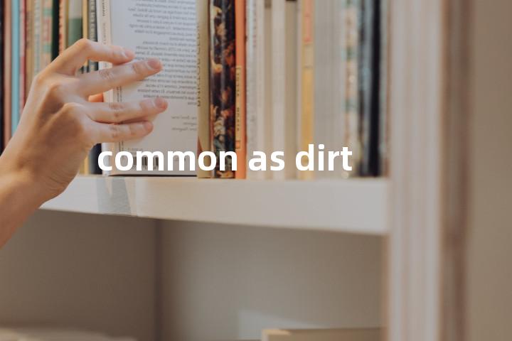 common as dirt单词图解，单词释义场景配图
