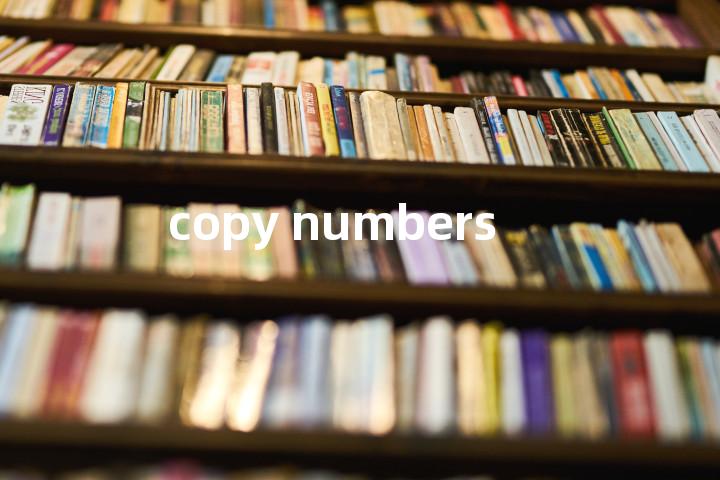 copy numbers单词图解，单词释义场景配图