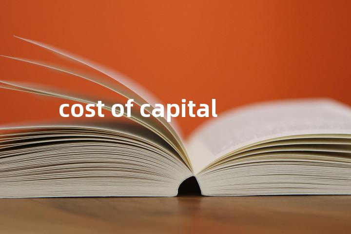 cost of capital单词图解，单词释义场景配图