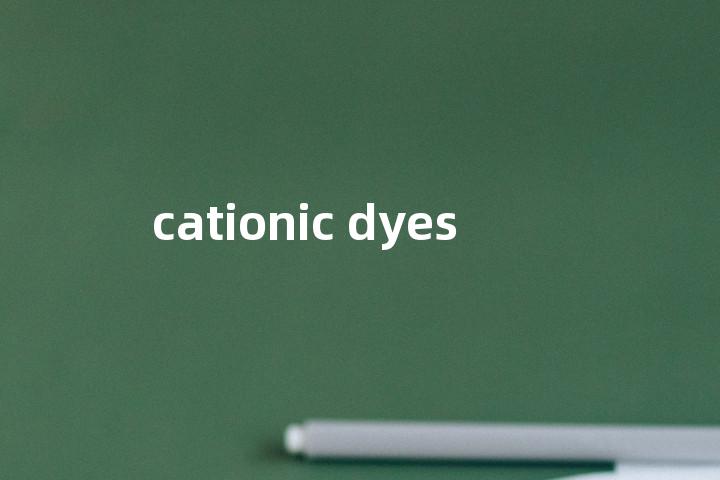 cationic dyes单词图解，单词释义场景配图
