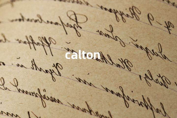 calton单词图解，单词释义场景配图
