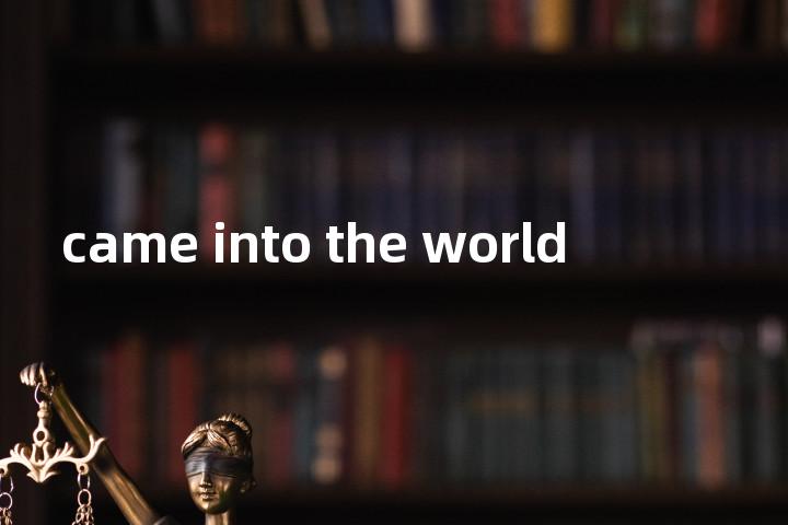 came into the world单词图解，单词释义场景配图