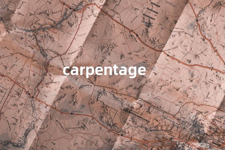 carpentage单词图解，单词释义场景配图