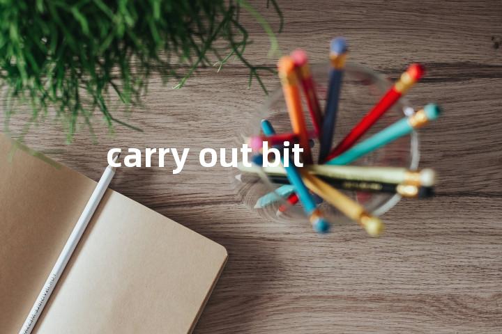 carry out bit单词图解，单词释义场景配图