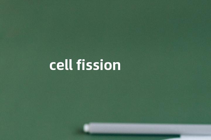 cell fission单词图解，单词释义场景配图