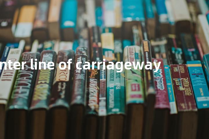 center line of carriageway单词图解，单词释义场景配图