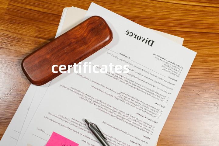 certificates单词图解，单词释义场景配图