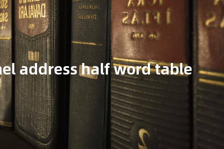 channel address half word table单词图解，单词释义场景配图