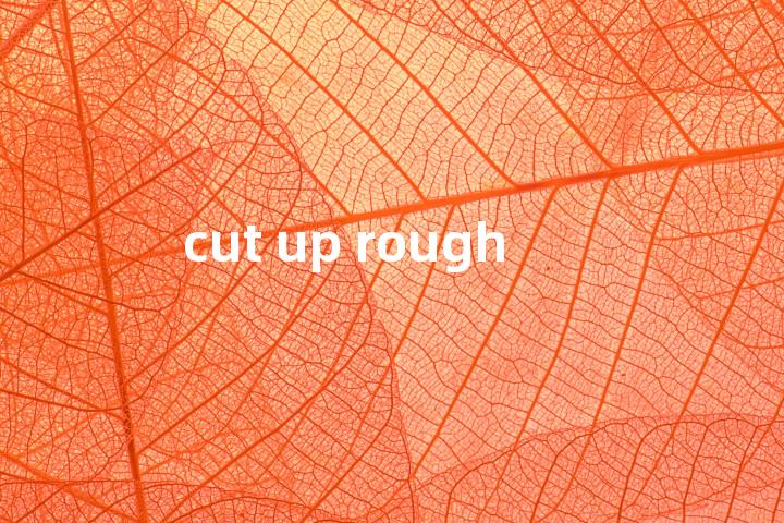 cut up rough单词图解，单词释义场景配图
