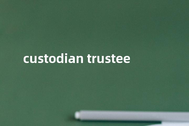 custodian trustee单词图解，单词释义场景配图