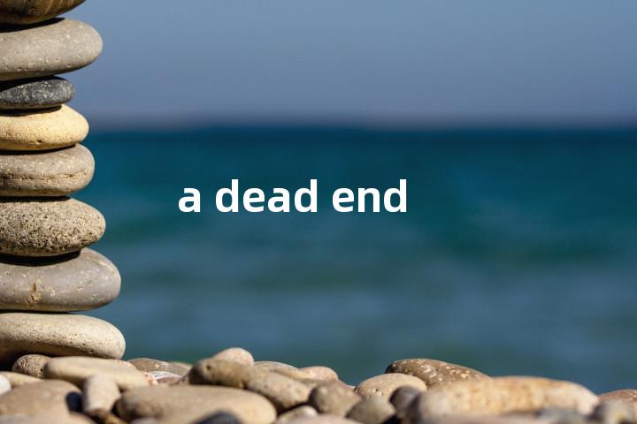 a dead end单词图解，单词释义场景配图