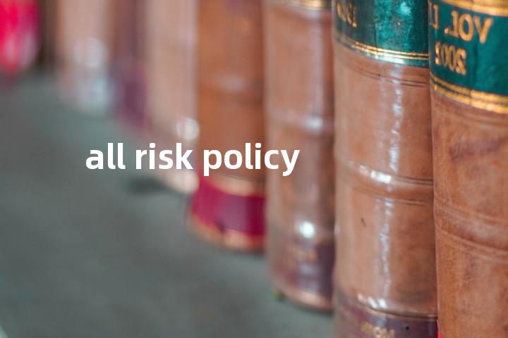 all risk policy单词图解，单词释义场景配图