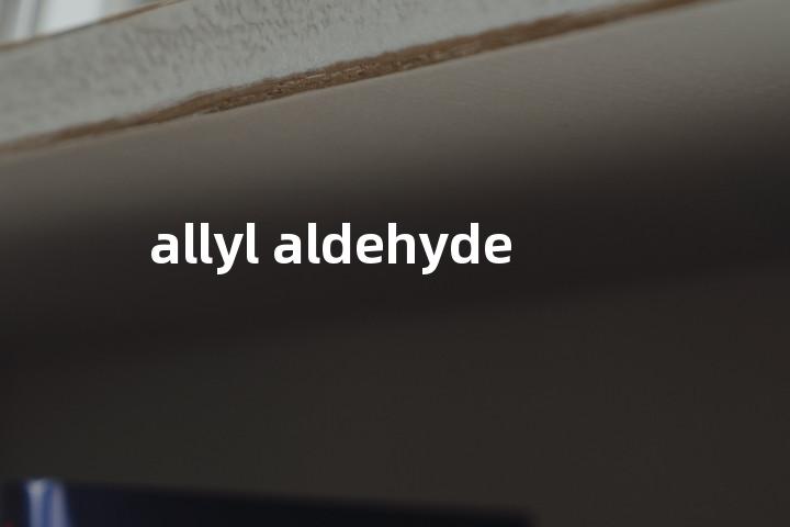 allyl aldehyde单词图解，单词释义场景配图