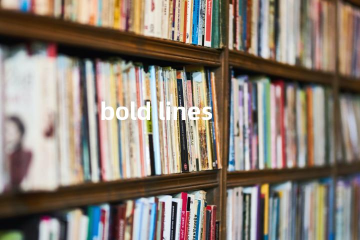 bold lines单词图解，单词释义场景配图