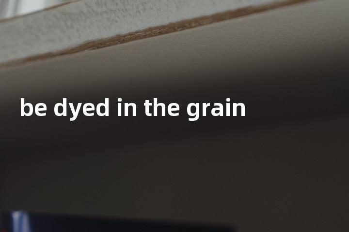 be dyed in the grain单词图解，单词释义场景配图