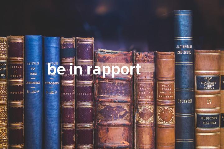 be in rapport单词图解，单词释义场景配图