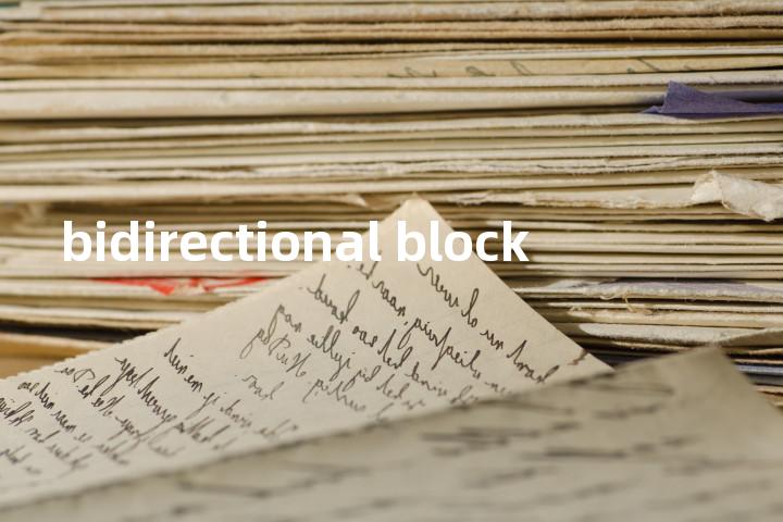 bidirectional block单词图解，单词释义场景配图