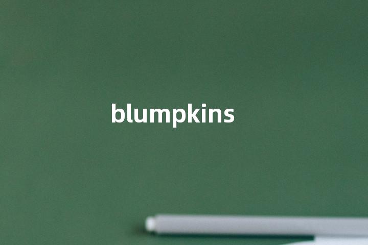 blumpkins单词图解，单词释义场景配图