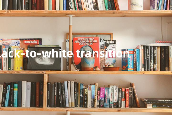 black-to-white transition单词图解，单词释义场景配图