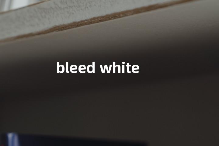 bleed white单词图解，单词释义场景配图