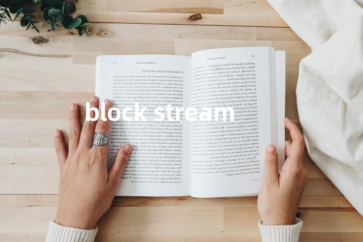 block stream单词图解，单词释义场景配图