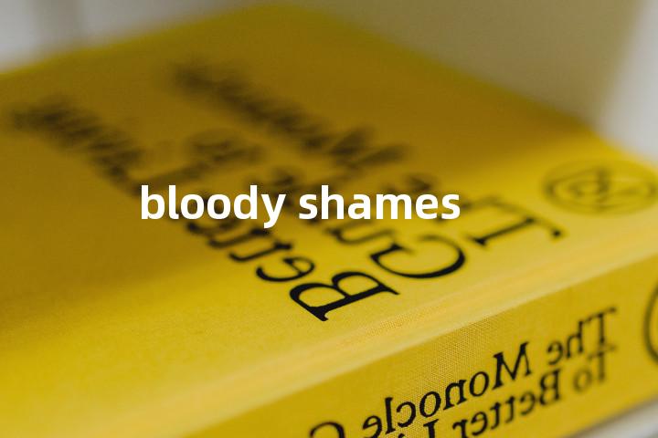 bloody shames单词图解，单词释义场景配图