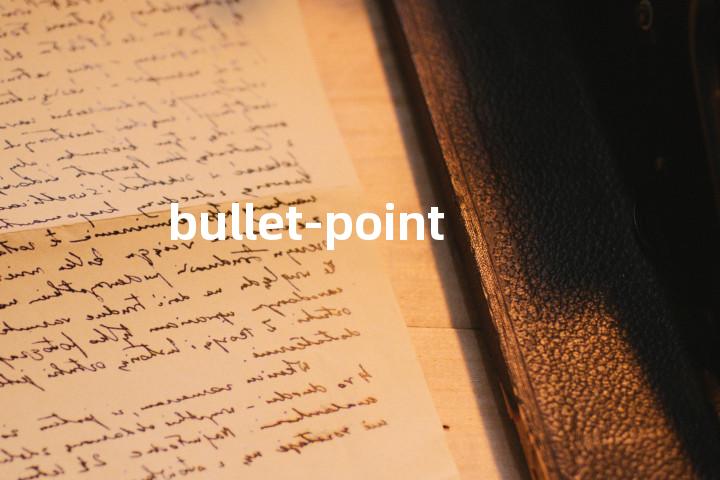 bullet-point单词图解，单词释义场景配图
