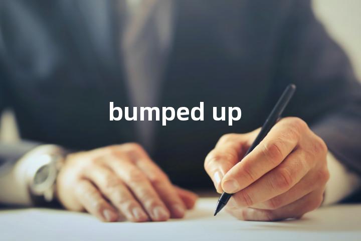 bumped up单词图解，单词释义场景配图