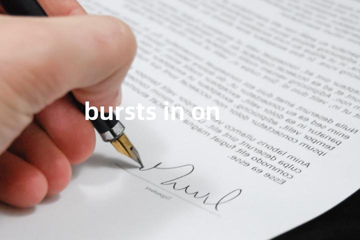 bursts in on单词图解，单词释义场景配图