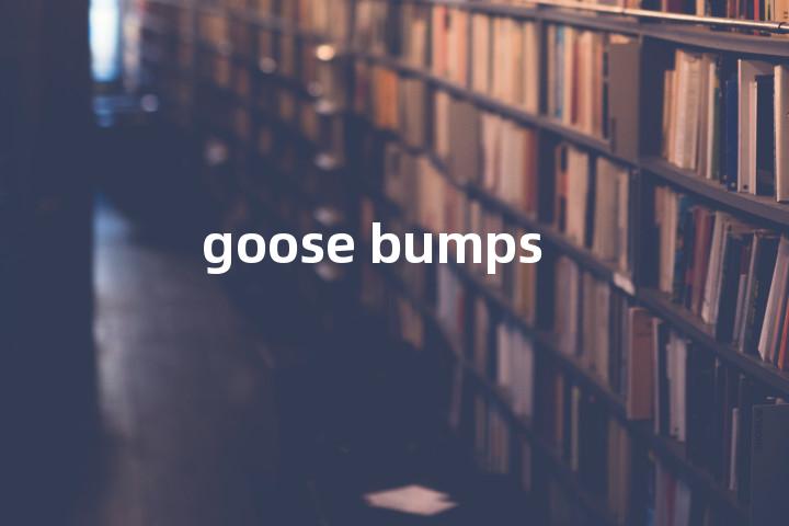 goose bumps单词图解，单词释义场景配图
