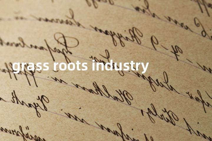 grass roots industry单词图解，单词释义场景配图