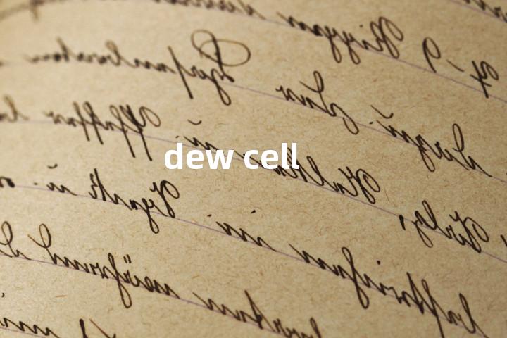 dew cell单词图解，单词释义场景配图