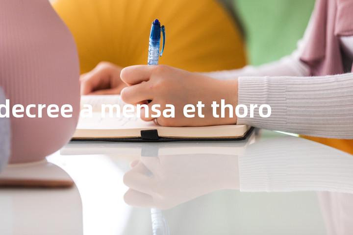 decree a mensa et thoro单词图解，单词释义场景配图
