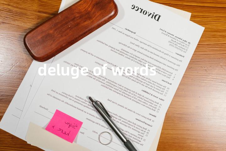 deluge of words单词图解，单词释义场景配图